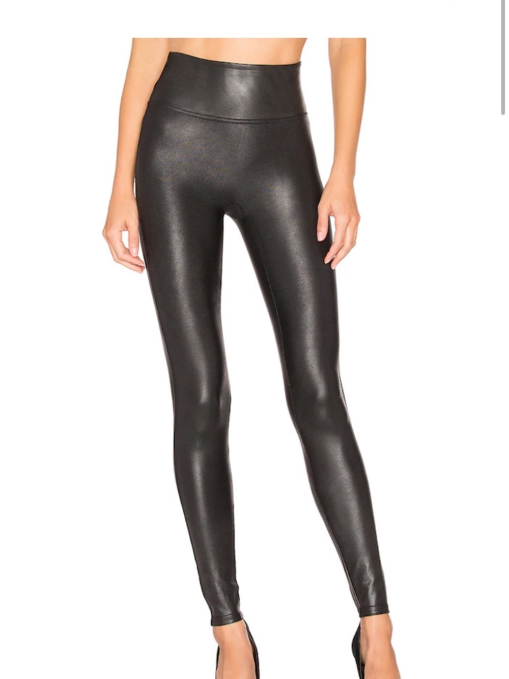 SPANX Black Shimmer High-Waist Leggings